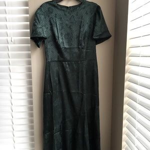 Green Satin Dress